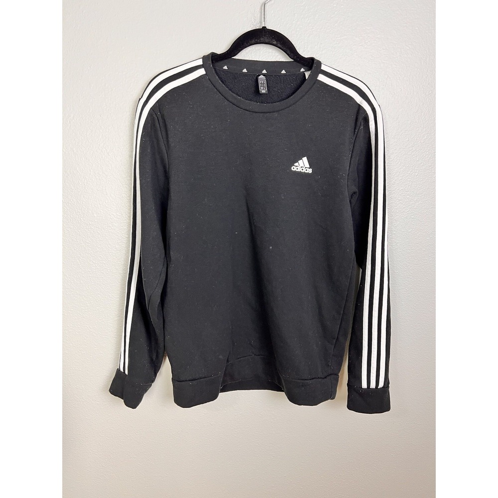 Adidas Skateboarding Small Crewneck Black Sweatshirt Trefoil‎ Logo Three Stripes